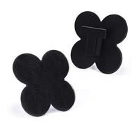 Jedroc Clover, set di 2 spugne per il corpo in silicone, per doccia e vasca da bagno, con setole morbide, spazzola per il corpo in silicone per massaggio della pelle ed esfoliante per il corpo