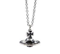 JEDTAKCT Collana Globo Di Galileo, Una Figura Tridimensionale Geometrica, Un Articolo Indispensabile Per Le Persone Hip-Hop Alla Moda, Una Collana Di Moda Personalizzata,Bianco,40Cm