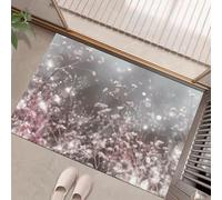 JEDTAKCT Tappeti Piante Scintillanti Per Il Soggiorno 60X90Cm Tappeto Cielo Stellato Da Sogno Antiscivolo Tappeto Zerbino Per Porta Lavabile In Lavatrice Tappeti Morbidi A Pelo Corto Grigio Carbone