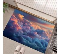 JEDTAKCT Tappeti Tramonto Sul Mare Di Nuvole Per Il Soggiorno 80X120Cm Tappeto Paesaggio Da Sogno Antiscivolo Tappeto Zerbino Per Porta Lavabile In Lavatrice Tappeti Morbidi A Pelo Corto Blu Navy