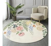 JEDTAKCT Tappeto Circolare Da Piante Orientali 120 Cm