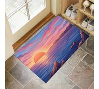 JEDTAKCT Zerbino Benvenuto Romantico Scenario Al Tramonto Tappeto Antiscivolo 45X75Cm | Zerbino Cielo Marino Da Sogno Blu Polvere Decorazione Per Esterno Per Interno Soggiorno Cucina Ingresso Ufficio
