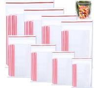 JEDWKFA 800 Pezzi Bustine Trasparenti Richiudibili, Sacchetti con Zip, Buste Trasparenti con Chiusura, Ziplock Bags Chiusura con Cerniera, 8 Misure, per Cucina, Semi di Gioielli e Gadget