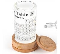 Jeebel Tavola Periodica degli Elementi Reali, Tavola Periodica in Acrilica con LED Supporto e 83 Campioni Chimico di Elementi Veri,Periodic Table per Insegnamento Strumento Regalo Creativo Artigianato