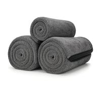 Jeeeun 2+1 Pcs Magicdry Twist-Weave Microfiber Car Towel - Streak-Free, Ultra-Absorbent, Scratch-Safe