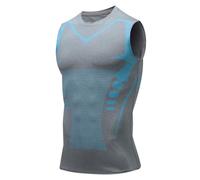 Jeeeun 2024 New Version Ionic Shaping Sleeveless Shirt, MENIONIC Tourmaline PostureCorrector Vest (Gray,3XL)