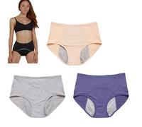 Jeeeun 2025 Upgrade Leakproof Ladies Underwear, Panties for Women Over 60 70 with Incontinence - Leakproof Ladies Underwear Washable (F,L)