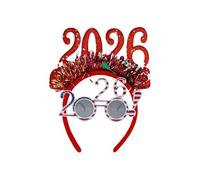 Jeeeun 2026 Happy New Years Eve Party Headband and Fancy New Year Glasses for NYE, Christmas & Celebrations Costume Parties & Festive Events (A)