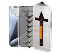 Jeeeun 3-in-1 Screen Protector for iPhone, Silk Screen Dust-Free Room Tempered Film for iPhone 16/15/14/13, Privacy Screen for iPhone (Privacy_Film,for iPhone 14 Pro)