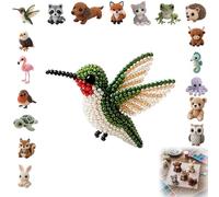 Jeeeun 3d Beaded Animal Kit, Tiny 3d Beaded Animal Diy Craft Kit With Colorful Beads And Instructions For Adults Teens Beginners (#I)