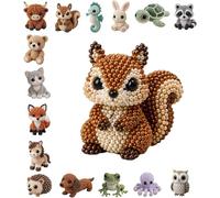 Jeeeun 3D Beaded Animal Kit, Tiny DIY Animal Beading Craft Set for Adults Teens & Beginners, Cute Handmade Bead Art for Relaxing Creative Moments & Thoughtful Gifts (#N)