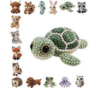 Jeeeun 3D Beaded Animal Kit, Tiny DIY Animal Beading Craft Set for Adults Teens & Beginners, Cute Handmade Bead Art for Relaxing Creative Moments & Thoughtful Gifts (#L)
