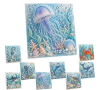 Jeeeun 3D Pearl Art Kits for Adults, DIY Wall Decor (Ocean #C)