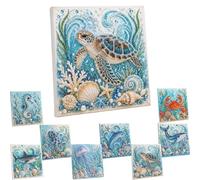 Jeeeun 3D Pearl Art Kits for Adults, DIY Wall Decor (Ocean #E)