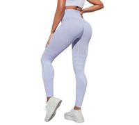 Jeeeun Anti Cellulite Leggings for Women - Tummy Control Seamless 3D Leggings Cellulite, Butt Lifting Pants for Gym Workout (Light Purple,M)