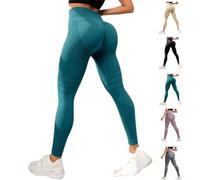 Jeeeun Anti Cellulite Leggings, Resistance Band Leggings for Gym Workout, High Waisted Butt Lifting Tummy Training Control (Green,XL)