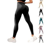 Jeeeun Anti Cellulite Leggings, Resistance Band Leggings for Gym Workout, High Waisted Butt Lifting Tummy Training Control (Black,XL)