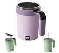 Jeeeun Automatic Magnetic Stirring Cup - Upgraded Automatic Magnetic Self Stirring Coffee Mug with Lid, 13.5 Oz Rechargeable Travel Mug, Gift for Coffee Lovers. (Purple)