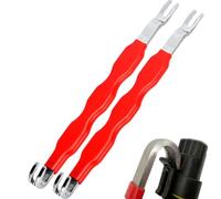 Jeeeun Automotive Electrical Terminal Connector Separator Removal Tool, Universal Plug Connector Remover for Cars (2pcs*red)