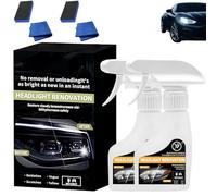 Jeeeun Automotive Headlight Restoration Kit, Upgraded Car Headlight Restoration Kit, Car Headlights Repair Spray for Oxidized And Yellowed, Polishing-Refurbishing, Long-Lasting Brightness (2Pcs)