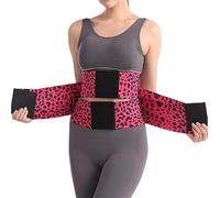 Jeeeun Belt Waist Cincher Tummy Wrap, Belt Waist Cincher Ab Belt Tummy Control Body Shaper with Triple Wrap Women (Pink,Small)