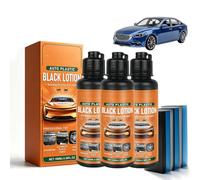 Jeeeun Black Lotion for Car, Car Plastic Restorer Black Lotion 100ml, Plastic & Rubber Reviver for Auto Interior Exterior Restoration (3pcs)