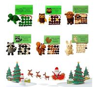 Jeeeun Button Christmas Tree Ornament Kits - DIY Button Snowman Ornament Kit, Creative Christmas Buttons Decoration Making Kit, Xmas Countdown with Hand-Assembled Santa for Festive Fun (6Pcs)