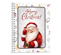 Jeeeun Card Book, 10-Page Spiral Holiday Booklet (#C) | 10 Themed Pages for Personalized Christmas Surprises