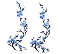 Jeeeun Cherry Blossom Patches, Embroidered Flower Patches for Jackets, Jeans, Backpacks, Dresses, Hats & DIY Clothing Repair And Decoration (#L)