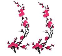 Jeeeun Cherry Blossom Patches, Embroidered Flower Patches for Jackets, Jeans, Backpacks, Dresses, Hats & DIY Clothing Repair And Decoration (#K)