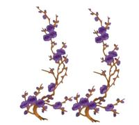 Jeeeun Cherry Blossom Patches, Embroidered Flower Patches for Jackets, Jeans, Backpacks, Dresses, Hats & DIY Clothing Repair And Decoration (#O)