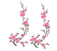 Jeeeun Cherry Blossom Patches, Embroidered Flower Patches for Jackets, Jeans, Backpacks, Dresses, Hats & DIY Clothing Repair And Decoration (#H)