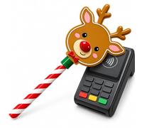 Jeeeun Christmas Credit Card Wand, Tap-to-Pay Card Holder (#E) | Multiple festive shapes available, hidden slot for one standard contactless card, 3D-printed PLA