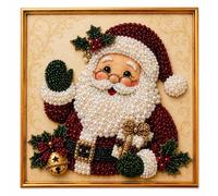 Jeeeun Christmas Pearl Diamond Art Kit with Frame, 3D DIY Craft for Adults (Christmas Collection,07)