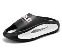 Jeeeun Cloud Slippers Slip Thick Sole Slides for Women and Men Shower Bathroom Pool Beach (Black,44/45 EU)