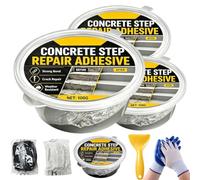 Jeeeun Concrete Step Repair Adhesive, Concrete Patch and Repair (3 Pack - 300g)