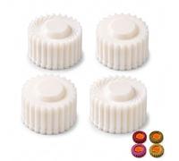 Jeeeun Double Ended Pastry Mold for Cookiesand Mooncakes (4pcs) | Two patterned ends shape fluted or spiral treats with a filling well; detachable ABS body for hand washing.