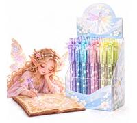 Jeeeun Dragonfly Gel Pen with Moving Wings, 0.5 mm Click Pen (all) | Press the top button to open and close the sculpted wings, adding playful motion and translucent color to everyday writing