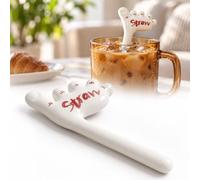 Jeeeun Foot Shaped Ceramic Drinking Straw, Reusable Novelty Straw (#A) | Foot-shaped ceramic straw with a smooth glazed finish, adding a playful touch to drinks at home, work or gatherings