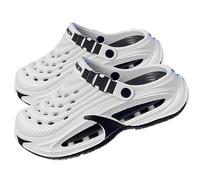 Jeeeun Garden Clogs, Unisex Wide Fit Eva Shoes with Arch Support (White,42/43)