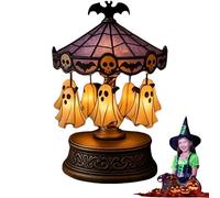 Jeeeun Ghost Carousel Lights, Rechargeable Light up Ghost Kit, Halloween Limited Edition Ghost Carousel Lamp Decorations for Halloween or Party (1pcs)
