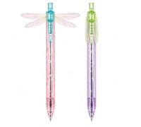 Jeeeun Gleaming Wings Dragonfly Pen With Moving Wings (#C) | Click-activated dragonfly wings and a translucent decorative barrel bring playful detail to everyday writing