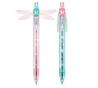 Jeeeun Gleaming Wings Dragonfly Pen With Moving Wings (#E) | Click-activated dragonfly wings and a translucent decorative barrel bring playful detail to everyday writing
