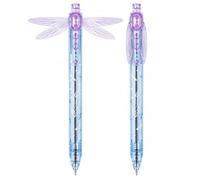Jeeeun Gleaming Wings Dragonfly Pen With Moving Wings (#F) | Click-activated dragonfly wings and a translucent decorative barrel bring playful detail to everyday writing