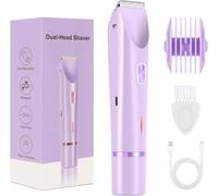 Jeeeun Glow Aura 2025 Nuovo Rasoiò per Donna 2 in 1, Rasoiò Bikini - Glowshave 2-in-1 Donna per Pelli Smooth, Ovunque, in Qualsiasi Momento (Viola)