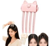Jeeeun Heated Root Volumizer Clip, Cordless 2-Heat Hair Lifter (Pink)