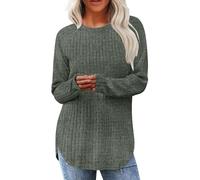 Jeeeun Long Sleeve Shirts for Women Early Fall Fashion, 2025 New Fall Outfits for Women with Loose And Figure-Flattering (Green,XXL)