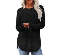 Jeeeun Long Sleeve Shirts for Women Early Fall Fashion, 2025 New Fall Outfits for Women with Loose And Figure-Flattering (Black,S)