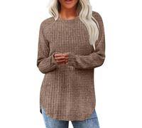 Jeeeun Long Sleeve Shirts for Women Early Fall Fashion, 2025 New Fall Outfits for Women with Loose And Figure-Flattering (Khaki,XXL)
