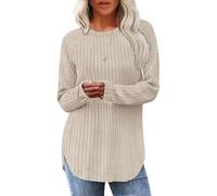 Jeeeun Long Sleeve Shirts for Women Early Fall Fashion, 2025 New Fall Outfits for Women with Loose And Figure-Flattering (Apricot,M)